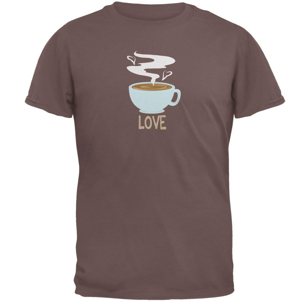 Love Coffee Chestnut Adult T-Shirt Men's T-Shirts Old Glory 2XL Beige 