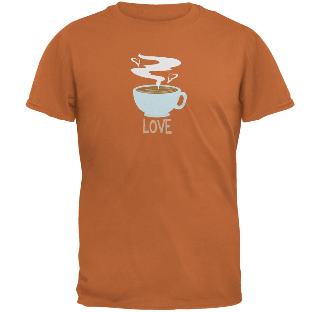 Love Coffee Texas Orange Adult T-Shirt Men's T-Shirts Old Glory 2XL Orange 