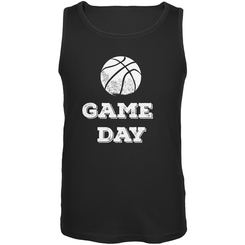 Game Day Basketball Black Adult Tank Top Men's Tank Tops Old Glory 2XL Black 