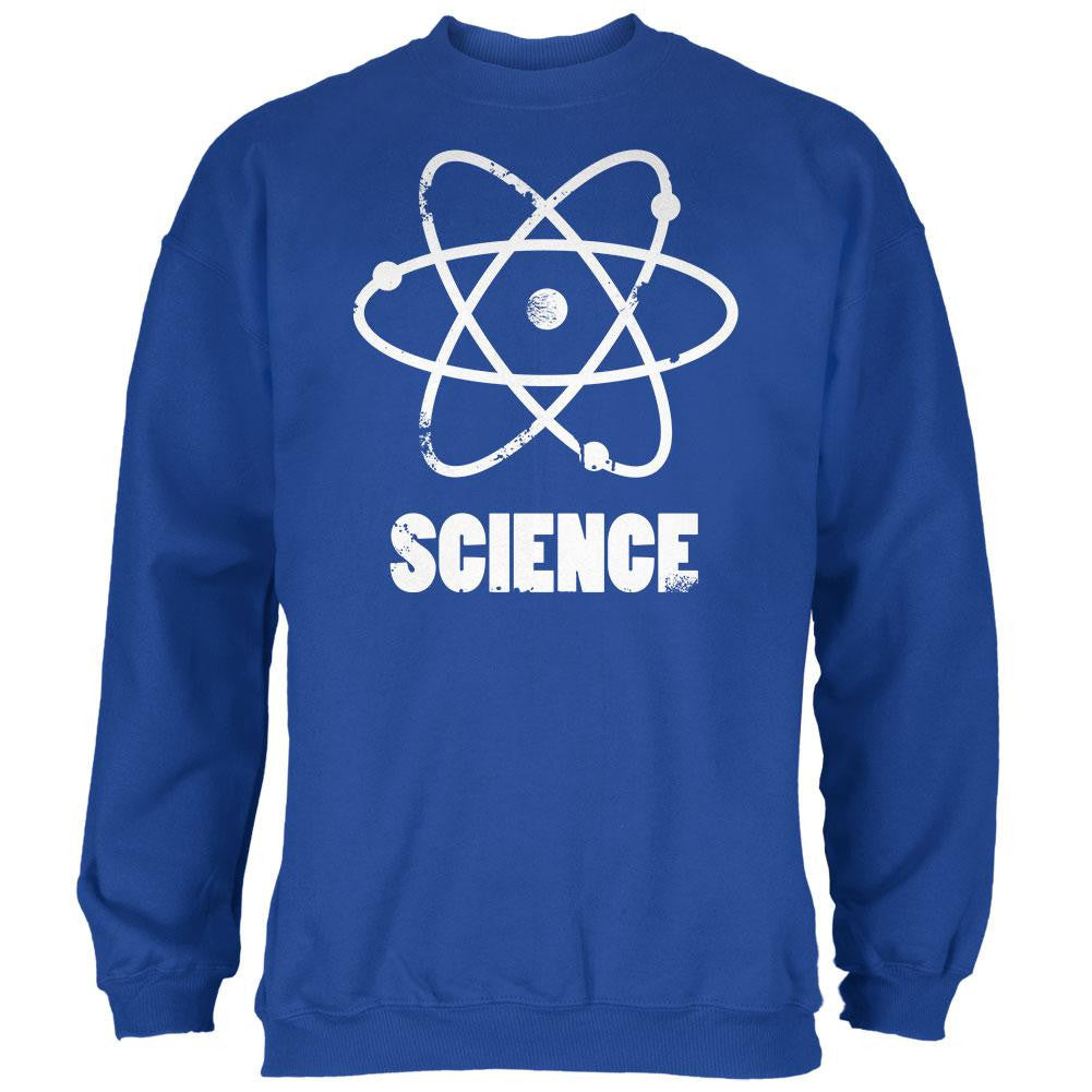 Atom Science Distressed Royal Adult Sweatshirt Men's Sweatshirts Old Glory 2XL Blue 