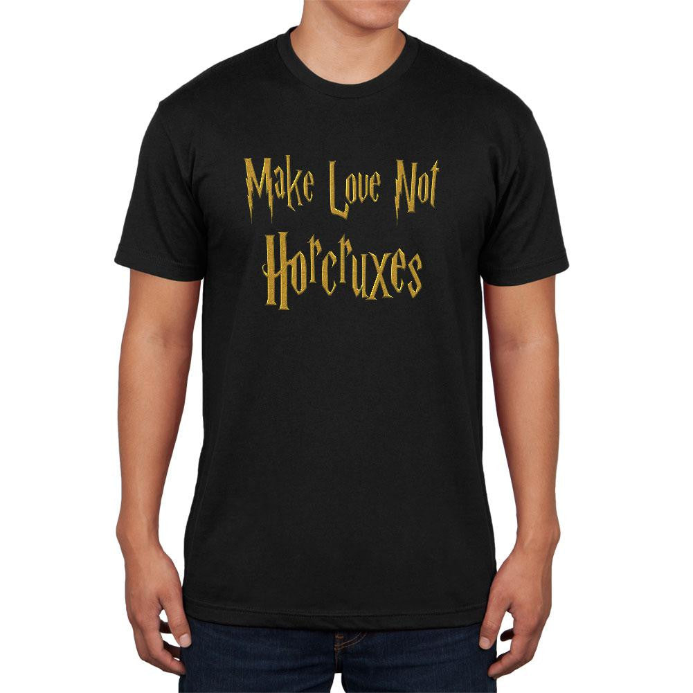 Make Love Not Horcruxes Black Soft Adult T-Shirt Men's T-Shirts Old Glory 2XL Black 