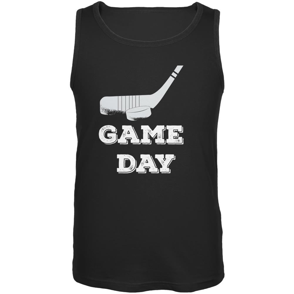 Game Day Hockey Black Adult Tank Top Men's Tank Tops Old Glory 2XL Black 