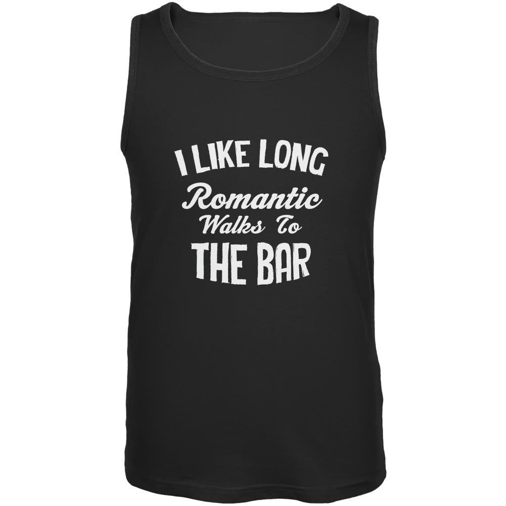 Long Romantic Walks To The Bar Black Adult Tank Top Men's Tank Tops Old Glory 2XL Black 