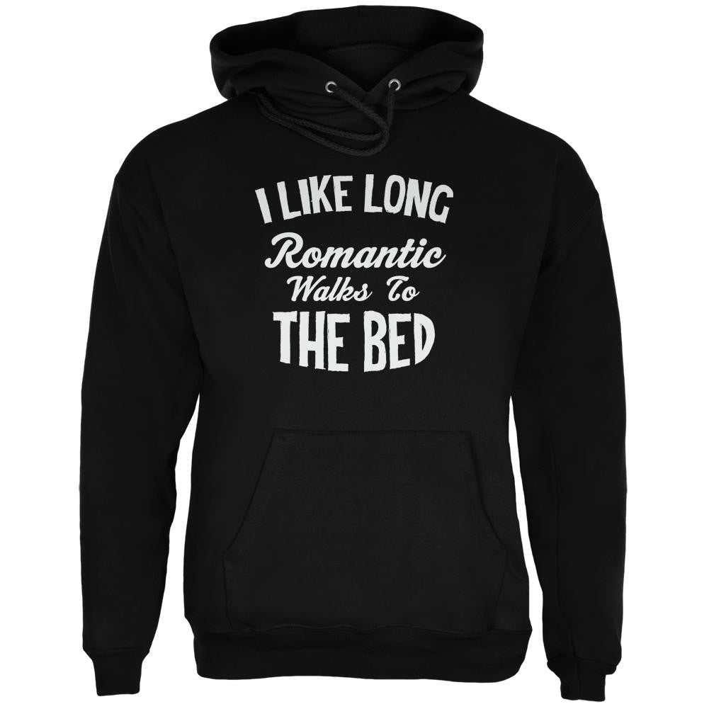 Long Romantic Walks To The Bed Black Adult Hoodie Men's Hoodies Old Glory 2XL Black 