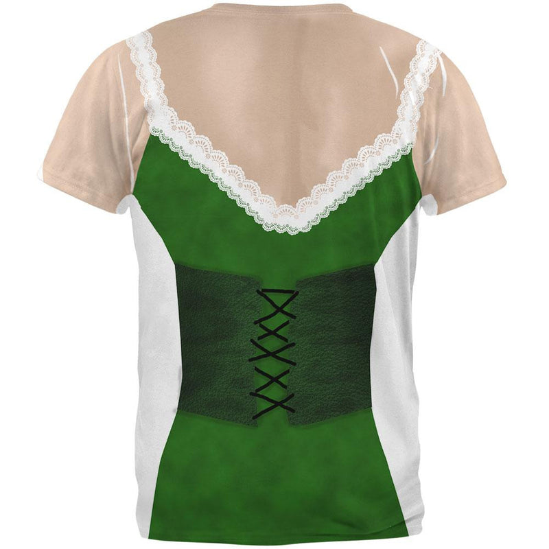 St. Patricks Day Sexy Irish Girl Costume All Over Adult T-Shirt Men's T-Shirts Old Glory   