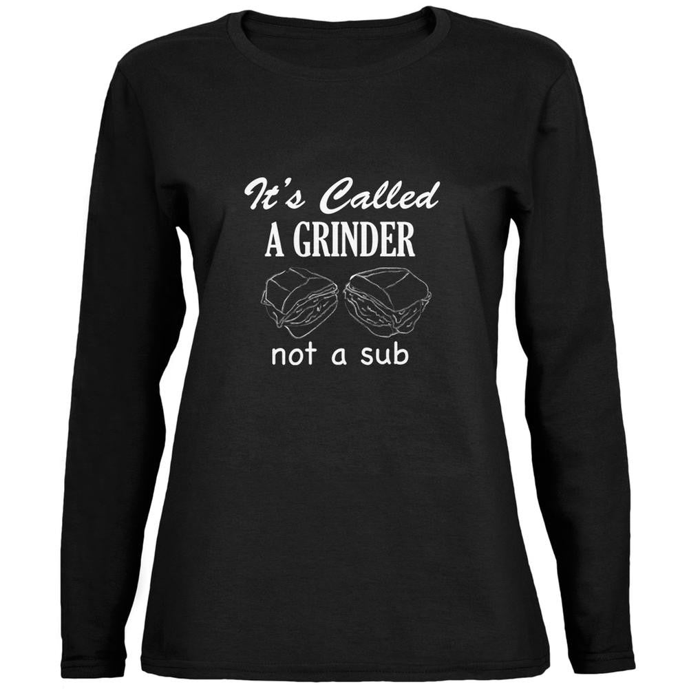 It's Called A Grinder Black Womens Long Sleeve T-Shirt Women's Long Sleeves Old Glory 2XL Black 