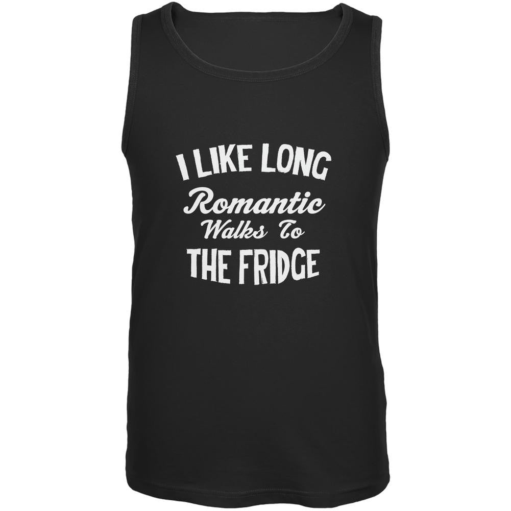 Long Romantic Walks To The Fridge Black Adult Tank Top Men's Tank Tops Old Glory 2XL Black 