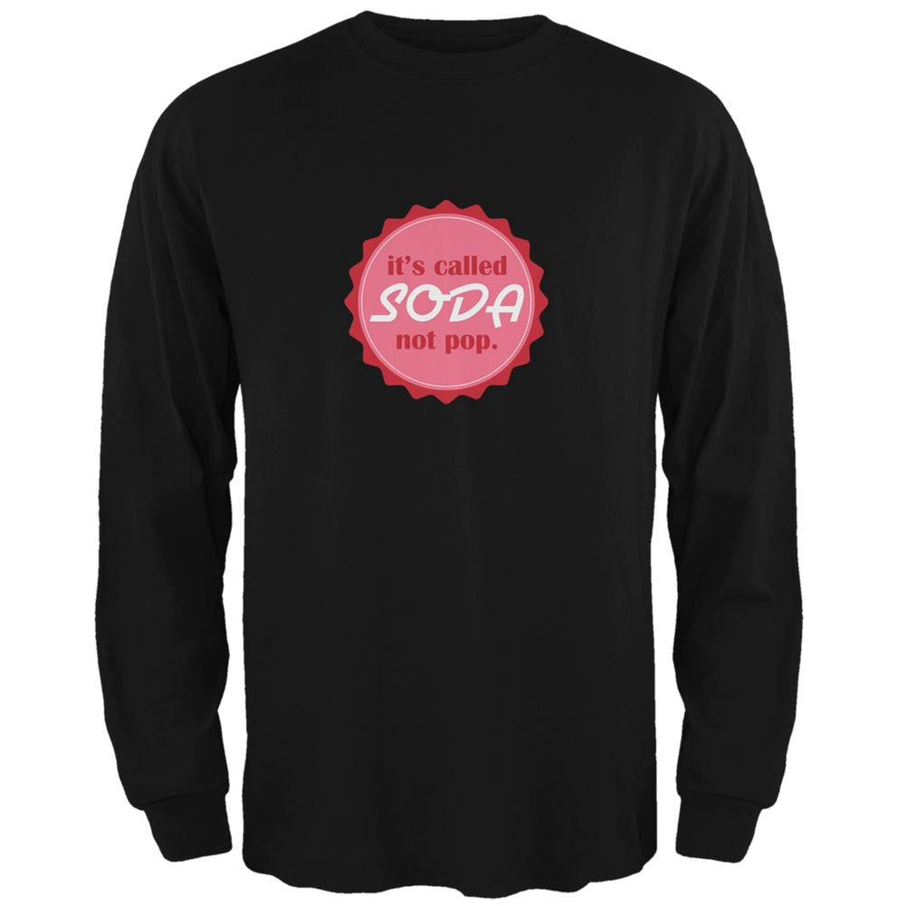It's Called Soda Black Adult Long Sleeve T-Shirt Men's Long Sleeves Old Glory 2XL Black 