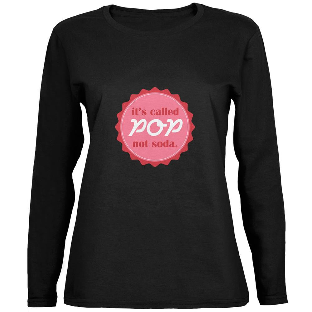 It's Called Pop Black Womens Long Sleeve T-Shirt Women's Long Sleeves Old Glory 2XL Black 