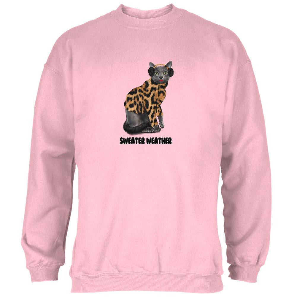 Sweater Weather Light Pink Adult Sweatshirt Men's Sweatshirts Old Glory SM  