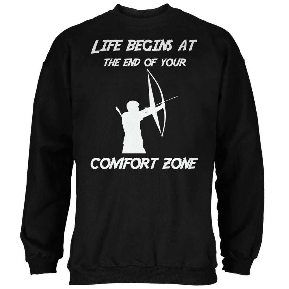 Comfort Zone Archery Black Adult Sweatshirt Men's Sweatshirts Old Glory 2XL Black 