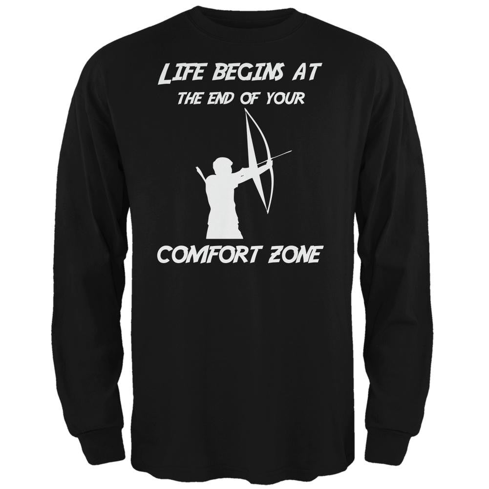 Comfort Zone Archery Black Adult Long Sleeve T-Shirt Men's Long Sleeves Old Glory 2XL Black 