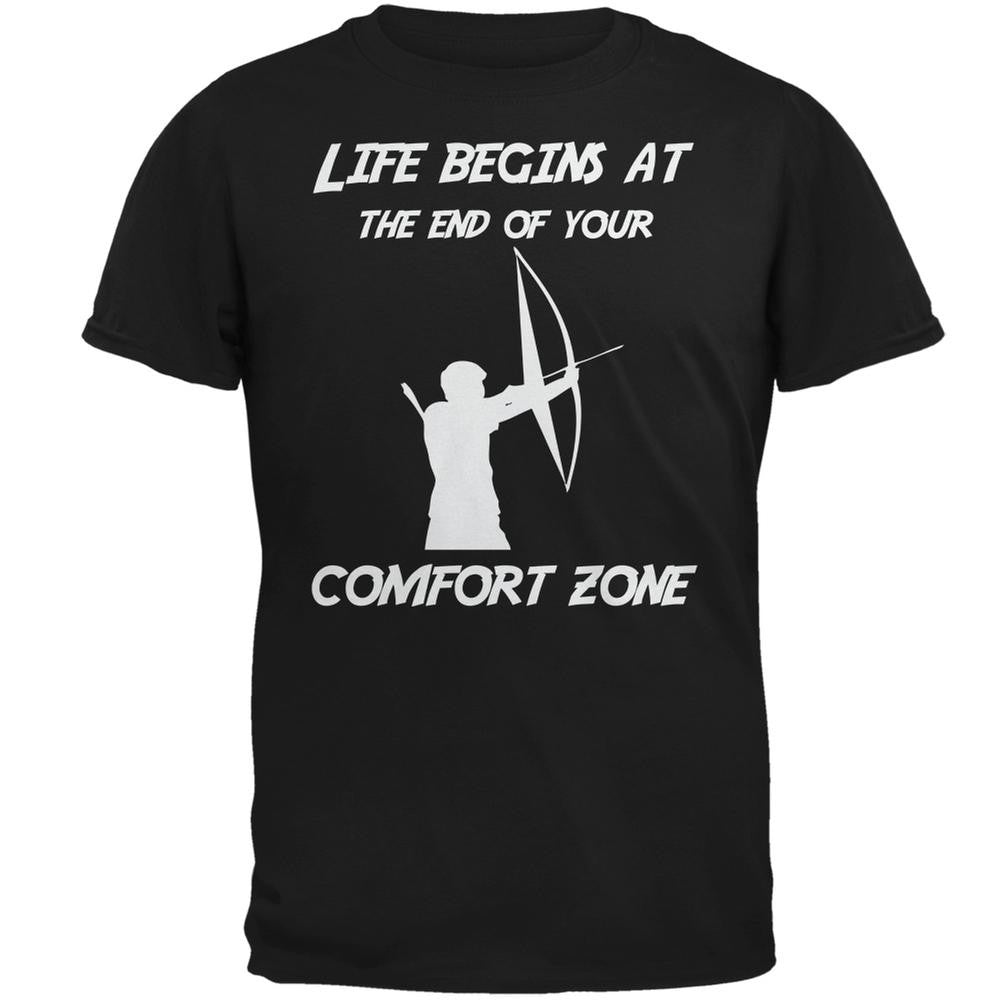 Comfort Zone Archery Black Adult T-Shirt Men's T-Shirts Old Glory 2XL Black 