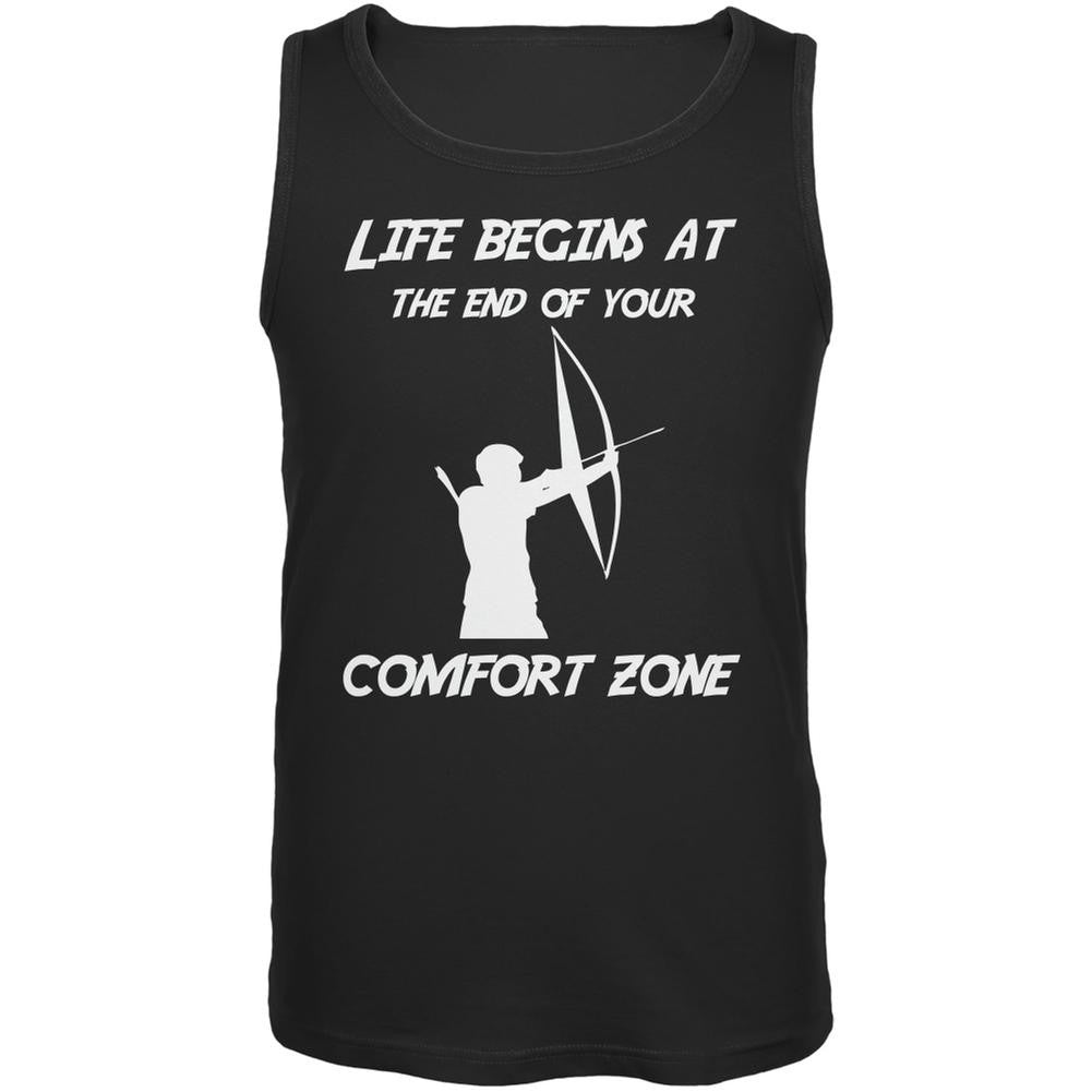 Comfort Zone Archery Black Adult Tank Top Men's Tank Tops Old Glory 2XL Black 