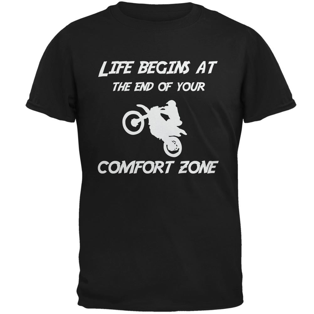 Comfort Zone Dirt Bike Black Adult T-Shirt Men's T-Shirts Old Glory 2XL Black 