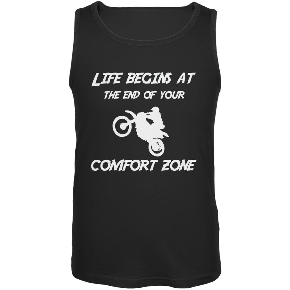 Comfort Zone Dirt Bike Black Adult Tank Top Men's Tank Tops Old Glory 2XL Black 