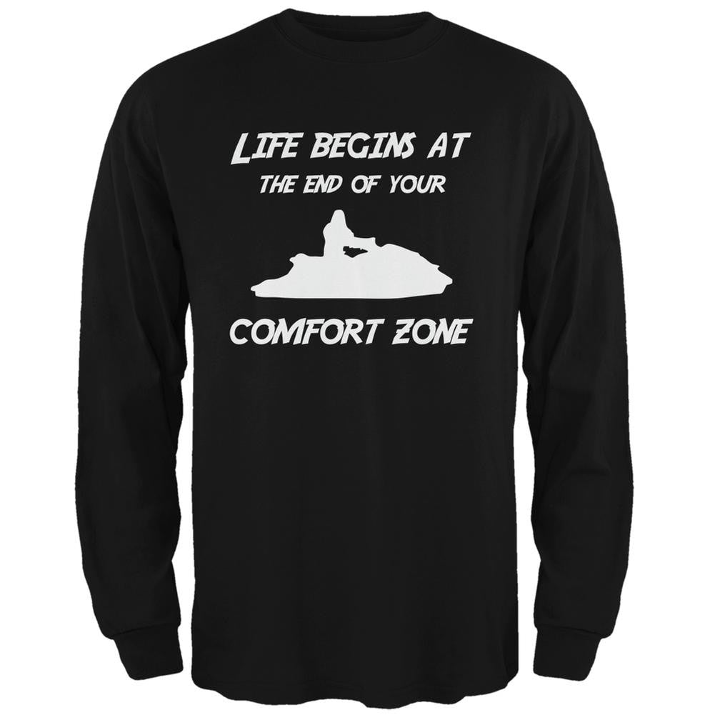 Comfort Zone Jet Ski Black Adult Long Sleeve T-Shirt Men's Long Sleeves Old Glory 2XL Black 