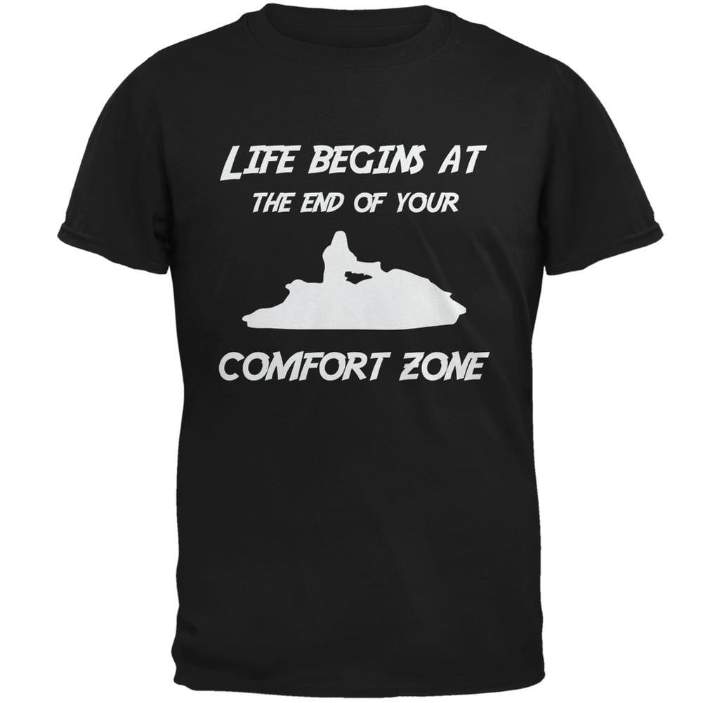 Comfort Zone Jet Ski Black Adult T-Shirt Men's T-Shirts Old Glory 2XL Black 