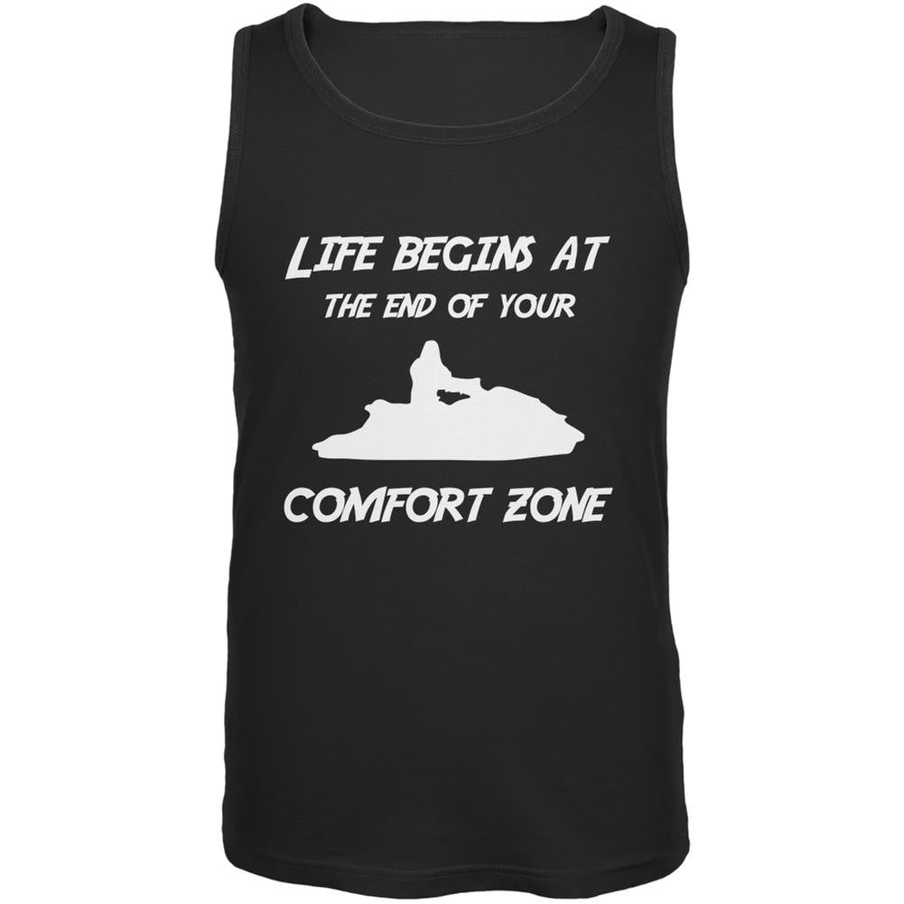 Comfort Zone Jet Ski Black Adult Tank Top Men's Tank Tops Old Glory 2XL Black 