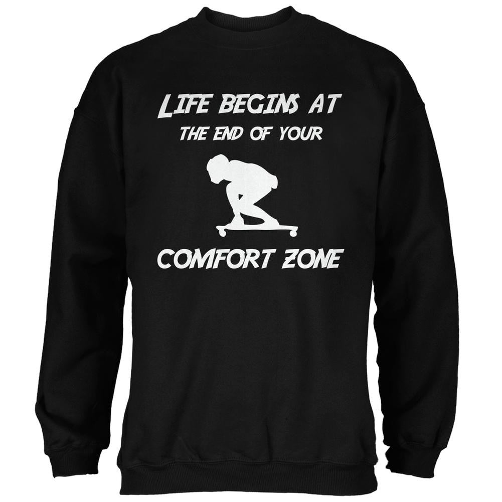 Comfort Zone Longboard Black Adult Sweatshirt Men's Sweatshirts Old Glory 2XL Black 