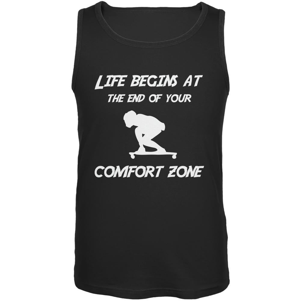 Comfort Zone Longboard Black Adult Tank Top Men's Tank Tops Old Glory 2XL Black 