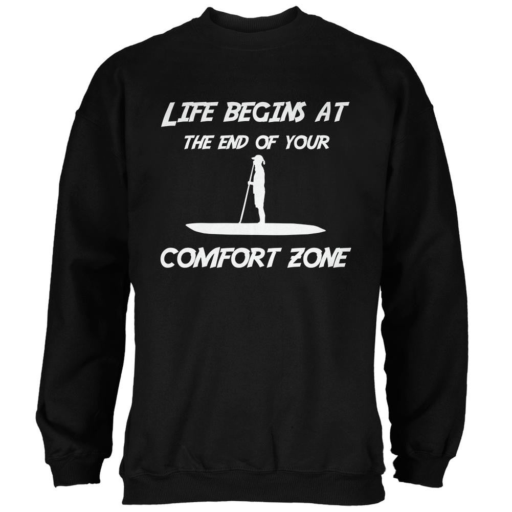 Comfort Zone Paddle Board Black Adult Sweatshirt Men's Sweatshirts Old Glory 2XL Black 