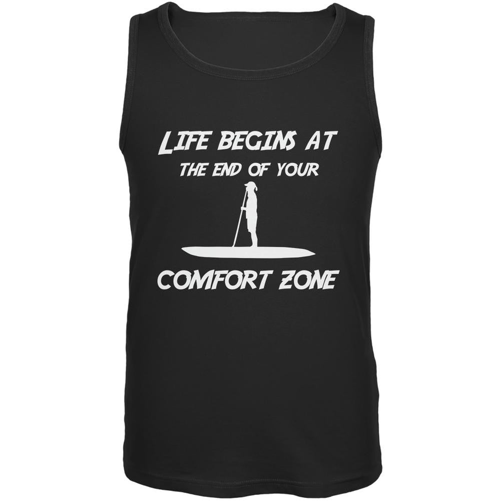 Comfort Zone Paddle Board Black Adult Tank Top Men's Tank Tops Old Glory 2XL Black 