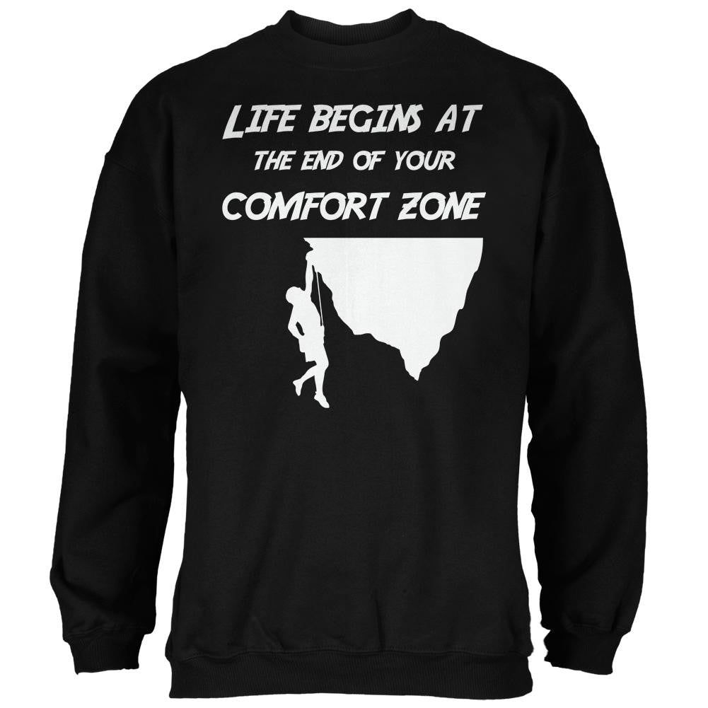 Comfort Zone Climbing Black Adult Sweatshirt Men's Sweatshirts Old Glory 2XL Black 