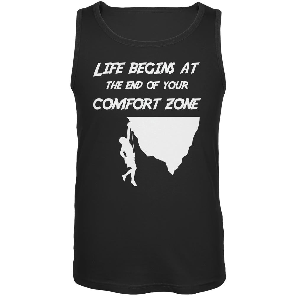 Comfort Zone Climbing Black Adult Tank Top Men's Tank Tops Old Glory 2XL Black 