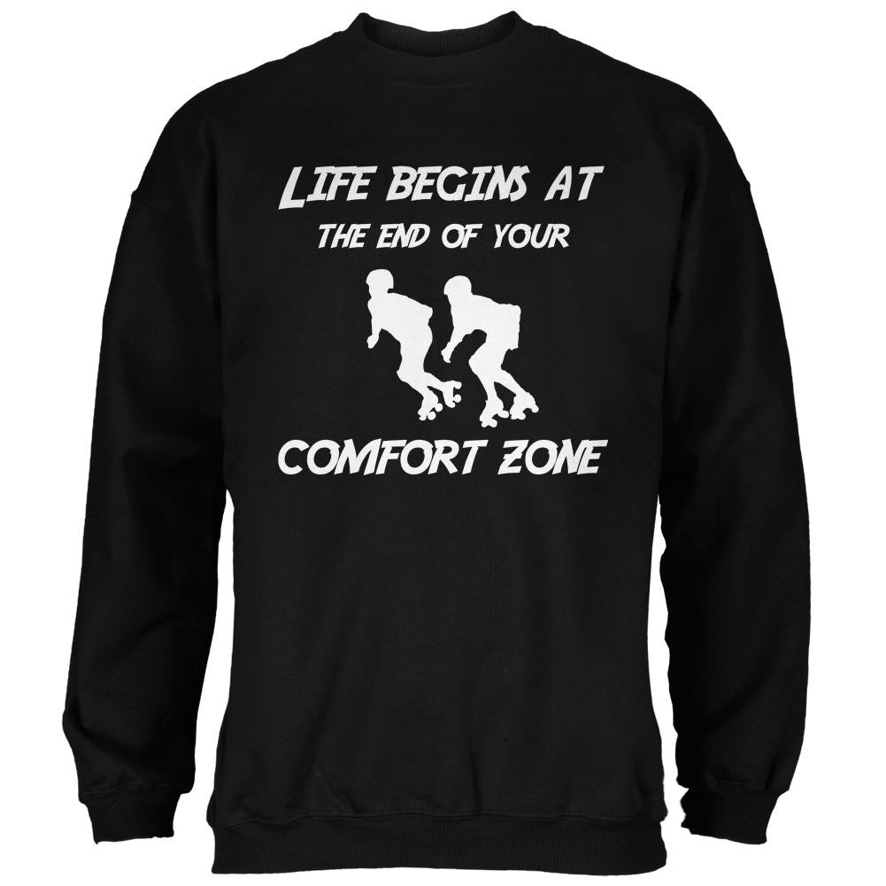 Comfort Zone Roller Derby Black Adult Sweatshirt Men's Sweatshirts Old Glory 2XL Black 