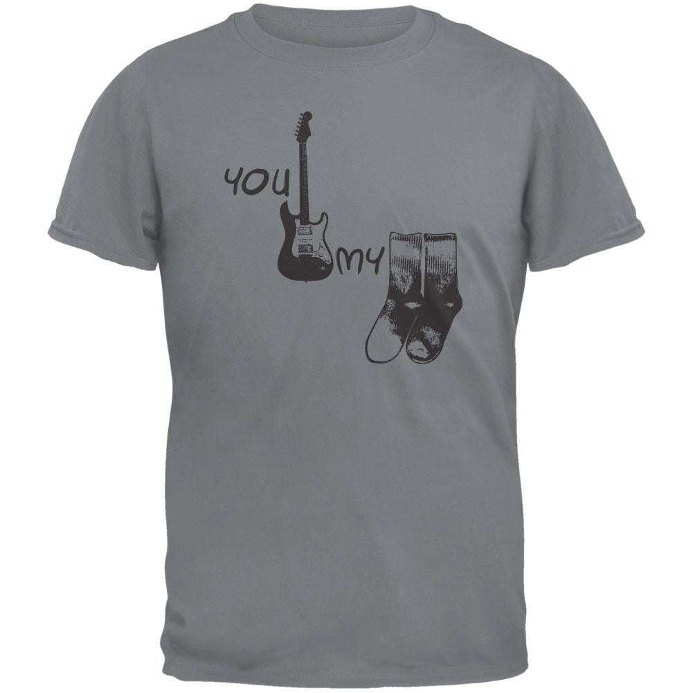 You Rock My Socks Charcoal Grey Adult T-Shirt Men's T-Shirts Old Glory 2XL Grey 