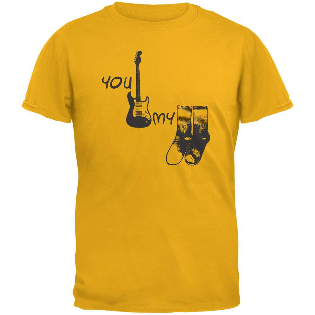 You Rock My Socks Gold Adult T-Shirt Men's T-Shirts Old Glory 2XL Yellow 