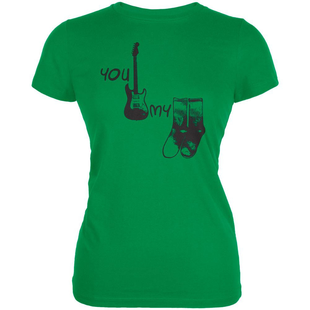 You Rock My Socks Irish Green Juniors Soft T-Shirt Juniors T-Shirts Old Glory LG Green 