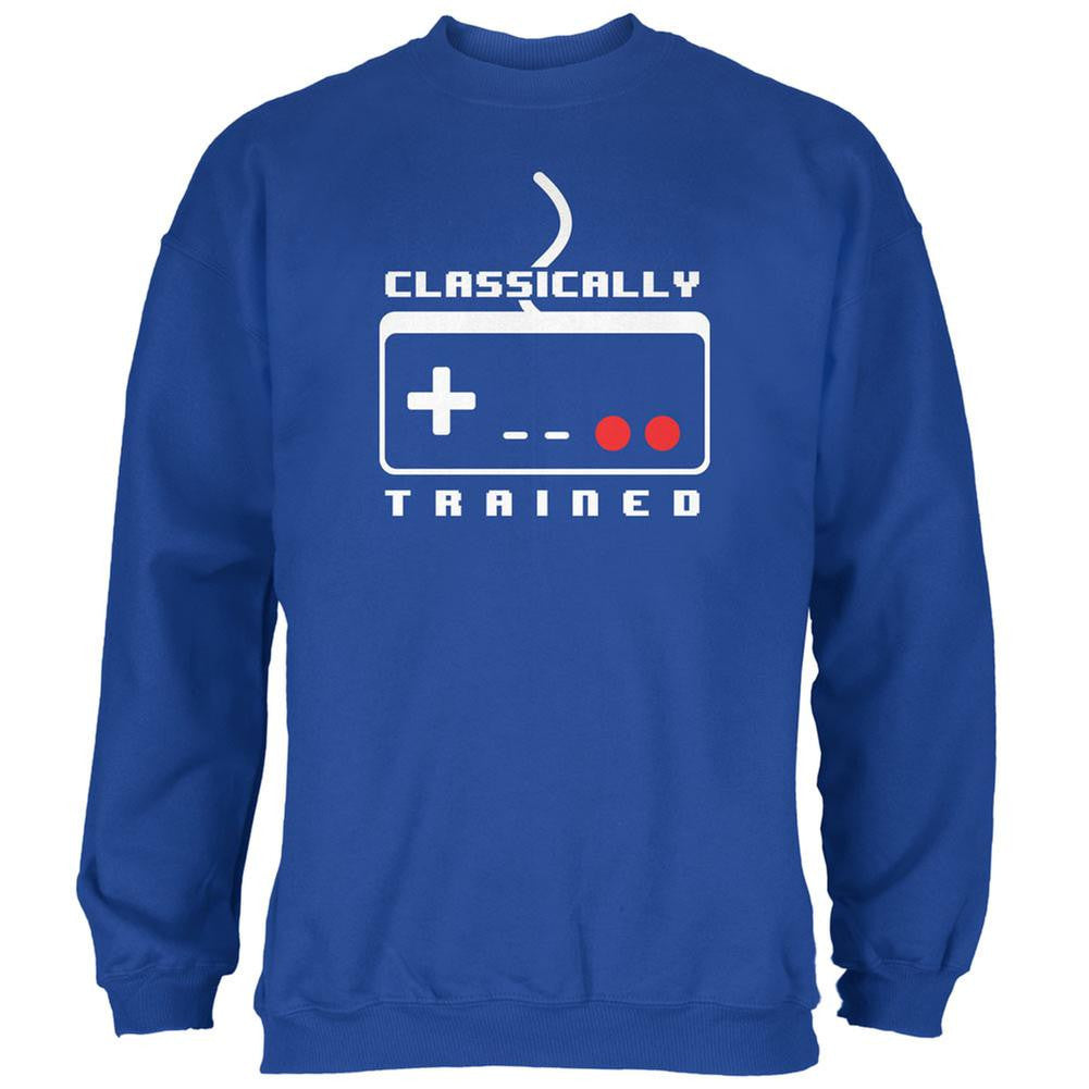 Video Games Classically Trained Royal Adult Sweatshirt Men's Sweatshirts Old Glory 2XL Blue 