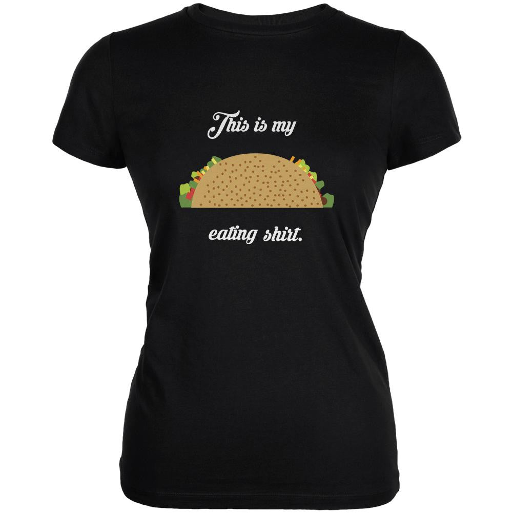 This Is My Taco Eating Shirt Black Juniors Soft T-Shirt Juniors T-Shirts Old Glory 2XL Black 