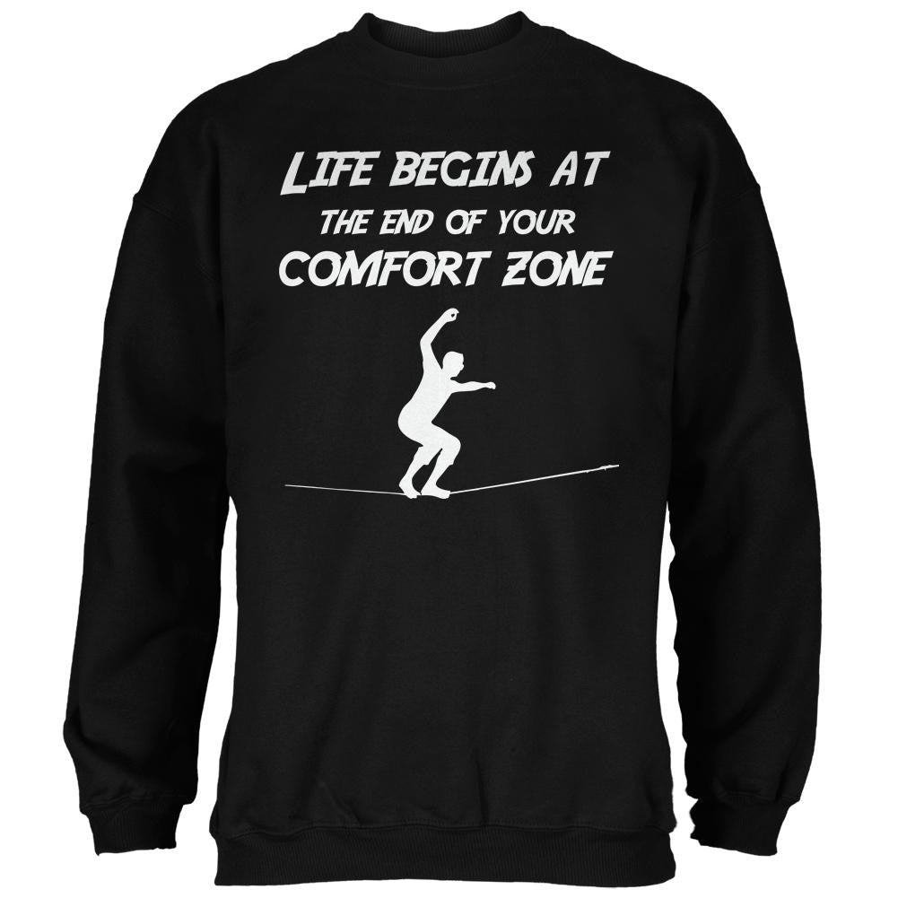 Comfort Zone Slackline Black Adult Sweatshirt Men's Sweatshirts Old Glory 2XL Black 