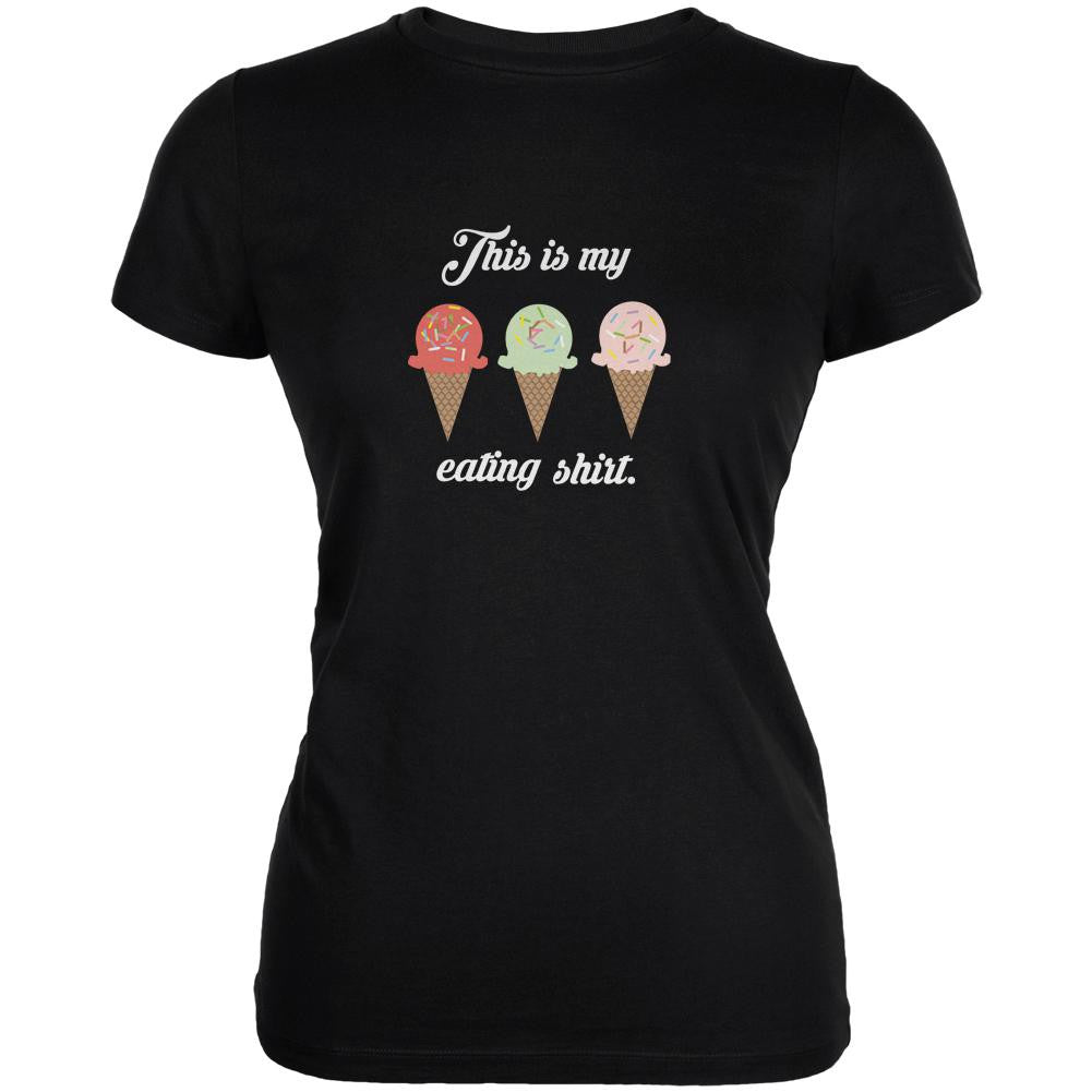 This Is My Ice Cream Eating Shirt Black Juniors Soft T-Shirt Juniors T-Shirts Old Glory 2XL Black 