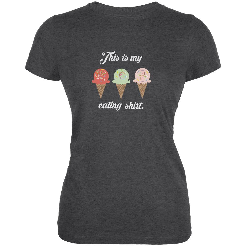 This Is My Ice Cream Eating Shirt Dark Heather Juniors Soft T-Shirt Juniors T-Shirts Old Glory 2XL Grey 