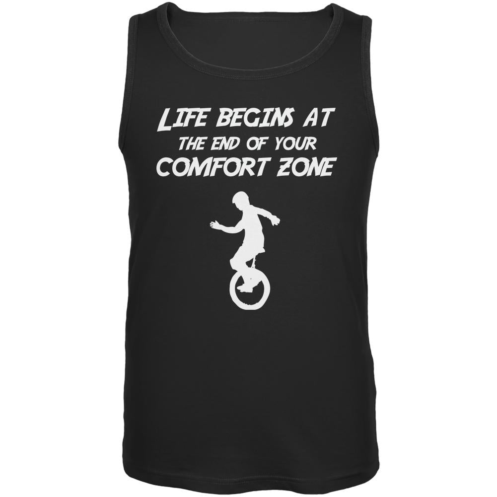 Comfort Zone Unicycle Black Adult Tank Top Men's Tank Tops Old Glory 2XL Black 
