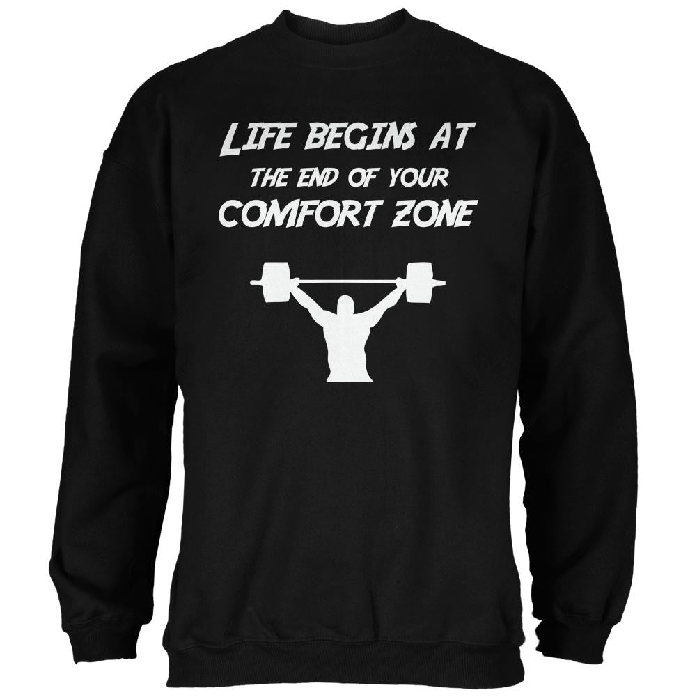 Comfort Zone Weight Lifting Black Adult Sweatshirt Men's Sweatshirts Old Glory 2XL Black 