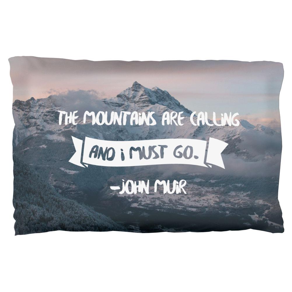 The Mountains are Calling Muir Pillow Case Set Pillowcases Old Glory OS Multicoloured 