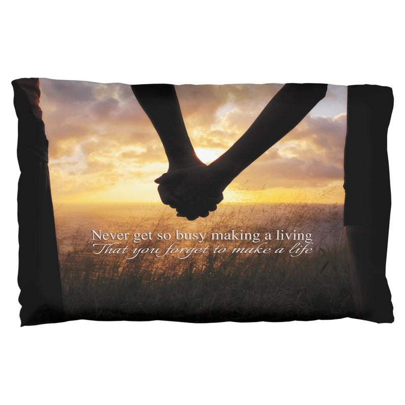 Make a Life Inspirational Quote Pillow Case Pillowcases Old Glory OS Multi 