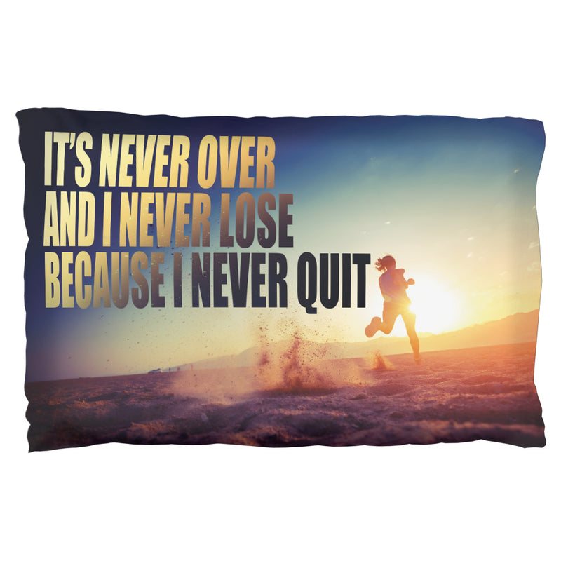 Runner Never Over Lose Quit Motivation Pillow Case Pillowcases Old Glory OS Multi 