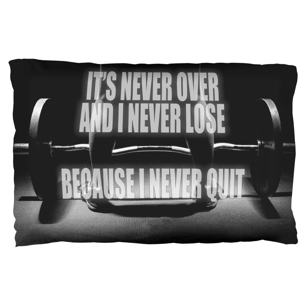 Fitness Never Over Lose Quit Motivation Pillow Case Pillowcases Old Glory OS Multi 