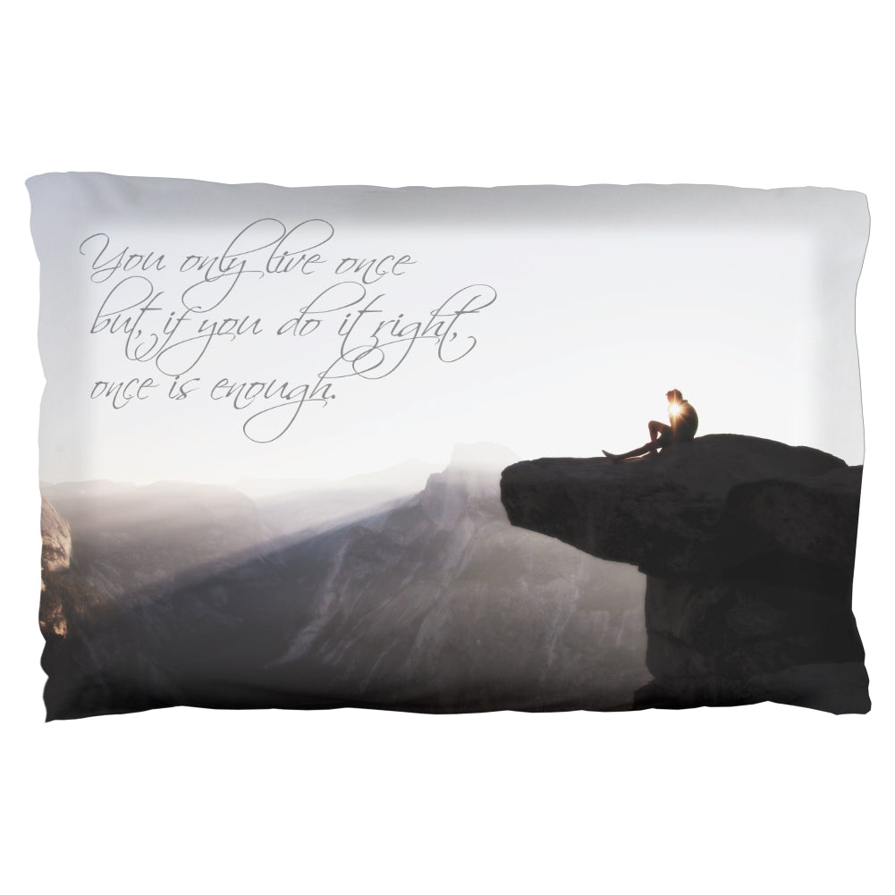 You Only Live Once Inspiration Quote Pillow Case Pillowcases Old Glory OS Multi 