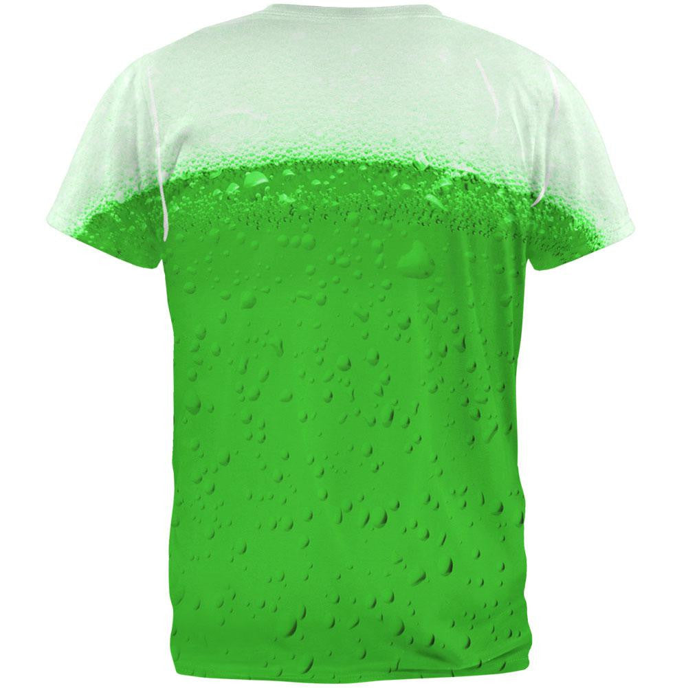 St Patricks Irish Green Beer All Over Adult T-Shirt Men's T-Shirts Old Glory   