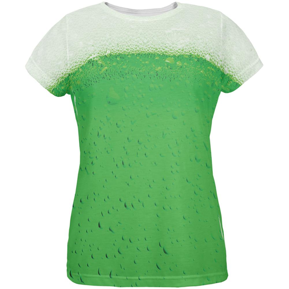 St Patricks Irish Green Beer All Over Womens T-Shirt Women's T-Shirts Old Glory 2XL Multi 