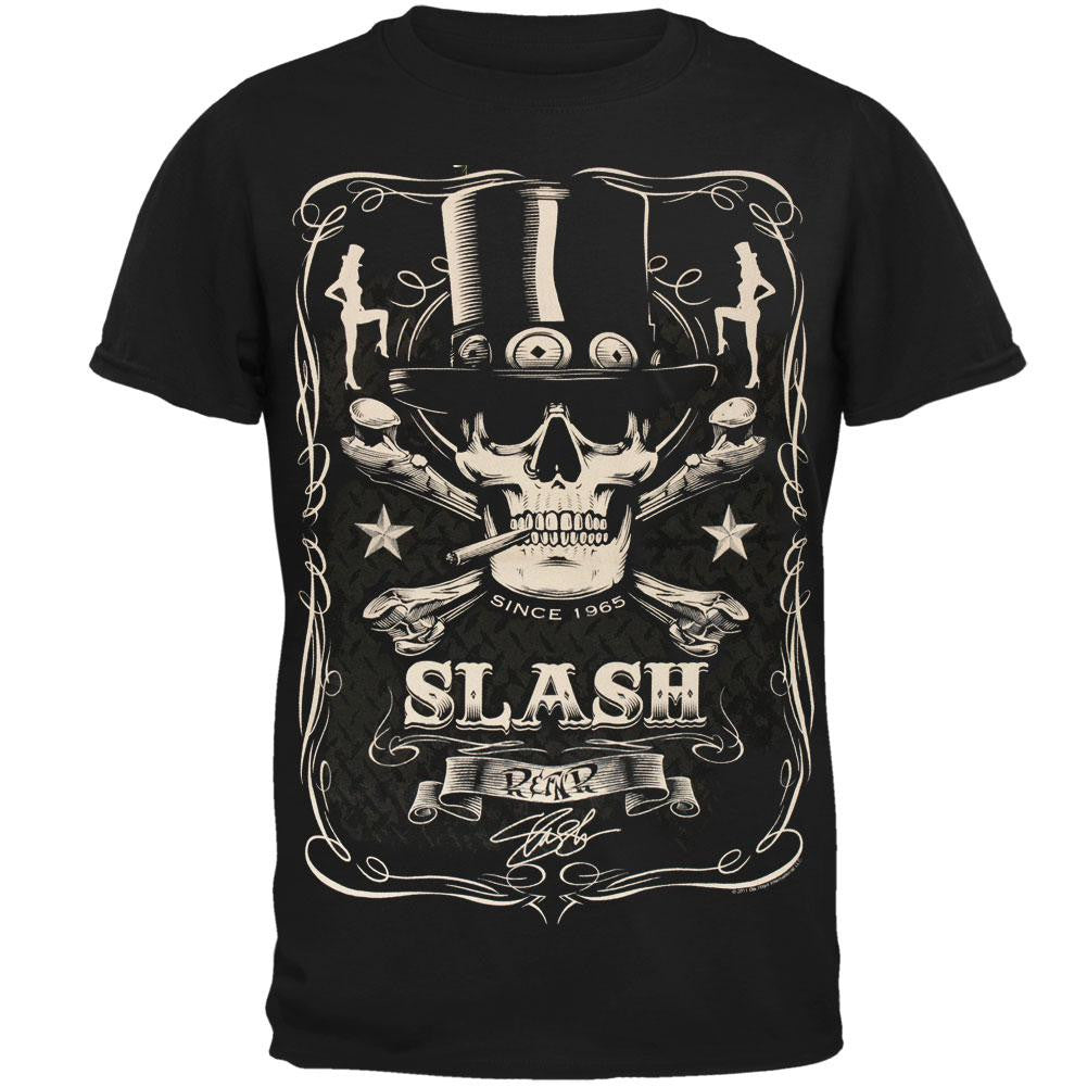 Slash - R Skull Adult T-Shirt Men's T-Shirts Slash   