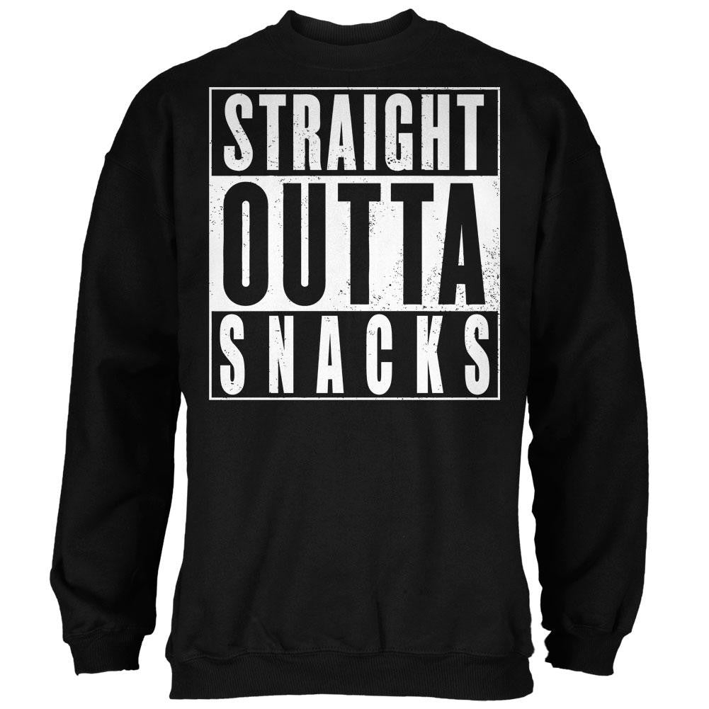Straight Outta Snacks Black Adult Sweatshirt Men's Sweatshirts Old Glory 2XL Black 
