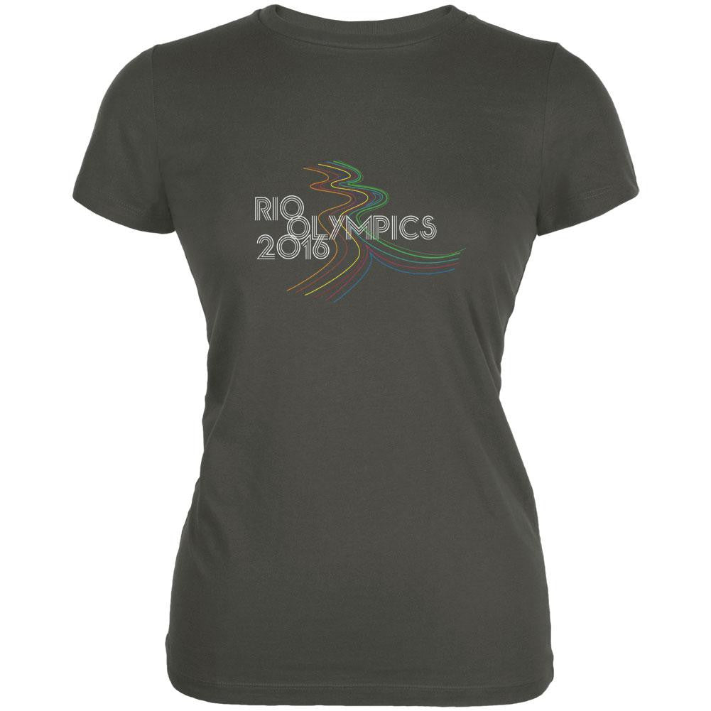 Rio Olympics 2016 Asphalt Juniors Soft T-Shirt Juniors T-Shirts Old Glory 2XL Grey 